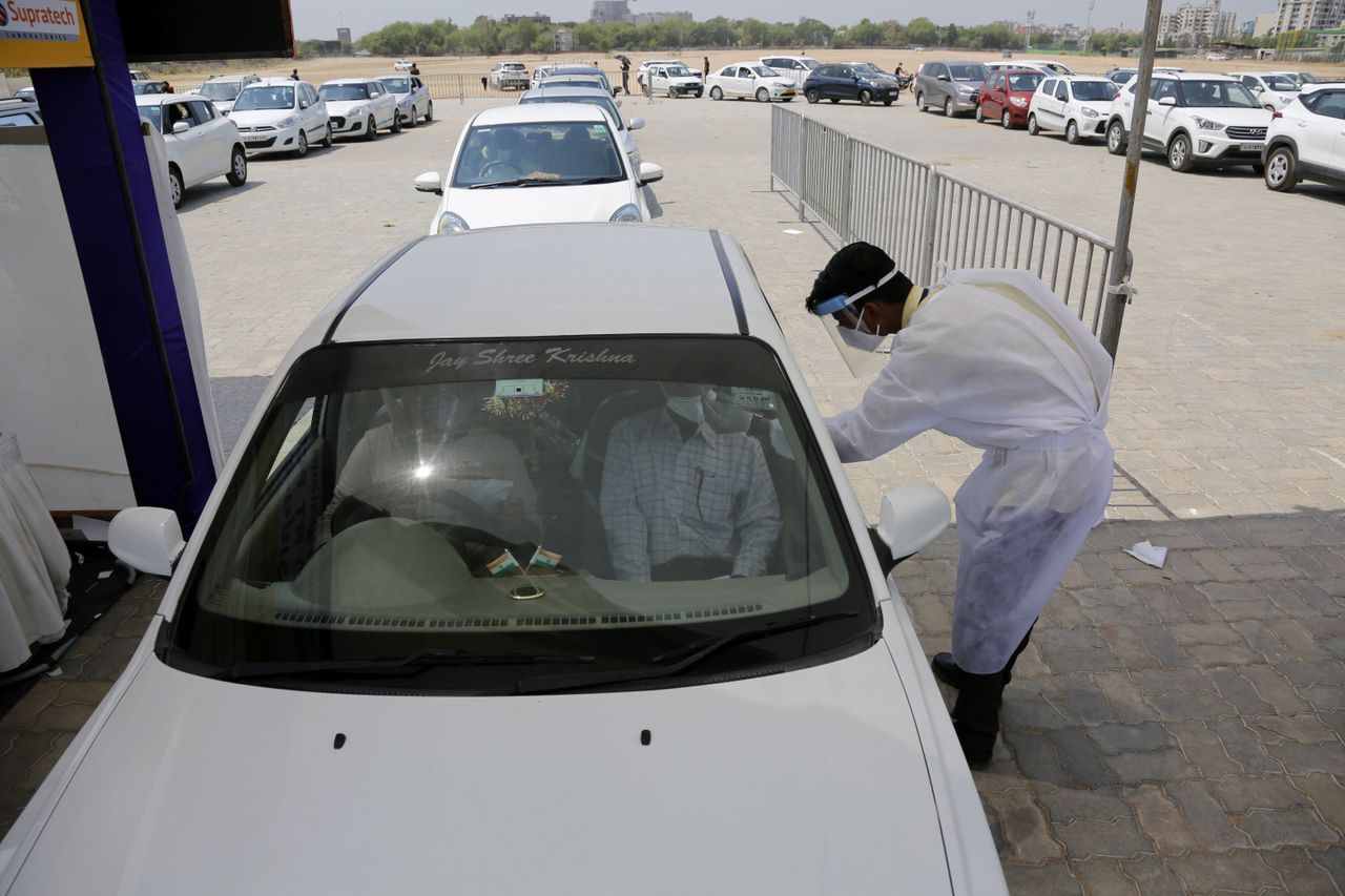 Coronavirus testing in India.