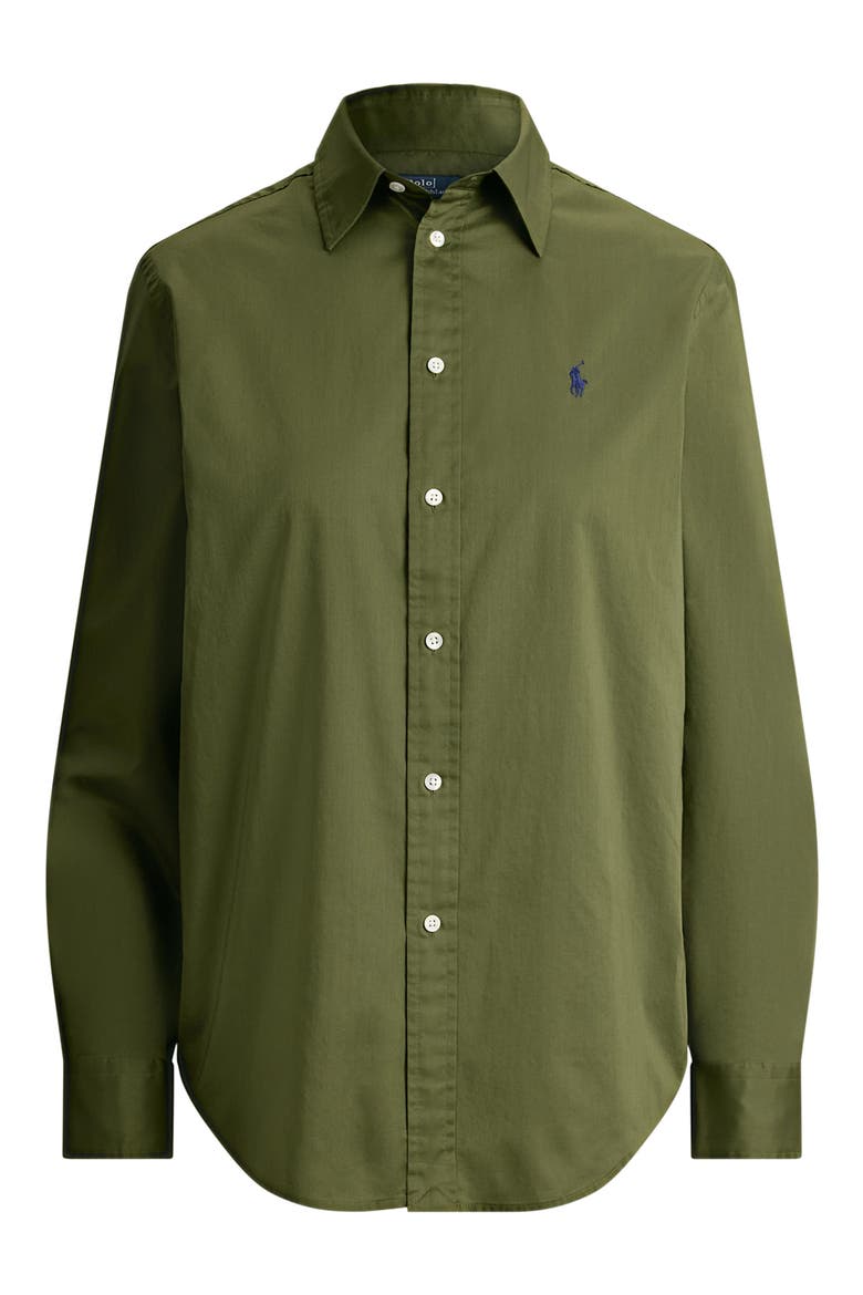 Classic Fit Cotton Twill Button-Up Shirt