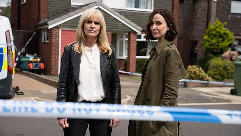 DI Liz Nyles (Siobhan Finneran) and DCI Hannah Wheatley (Katherine Kelly) arrive at a fresh crime scene following the murder of an informant at a &quot;safe house&quot; in Liverpool, in ITV&#039;s new thriller Protection.