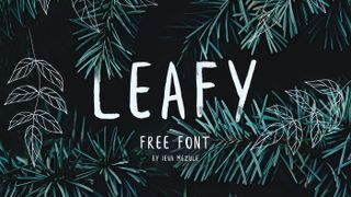 Free brush fonts: Leafy