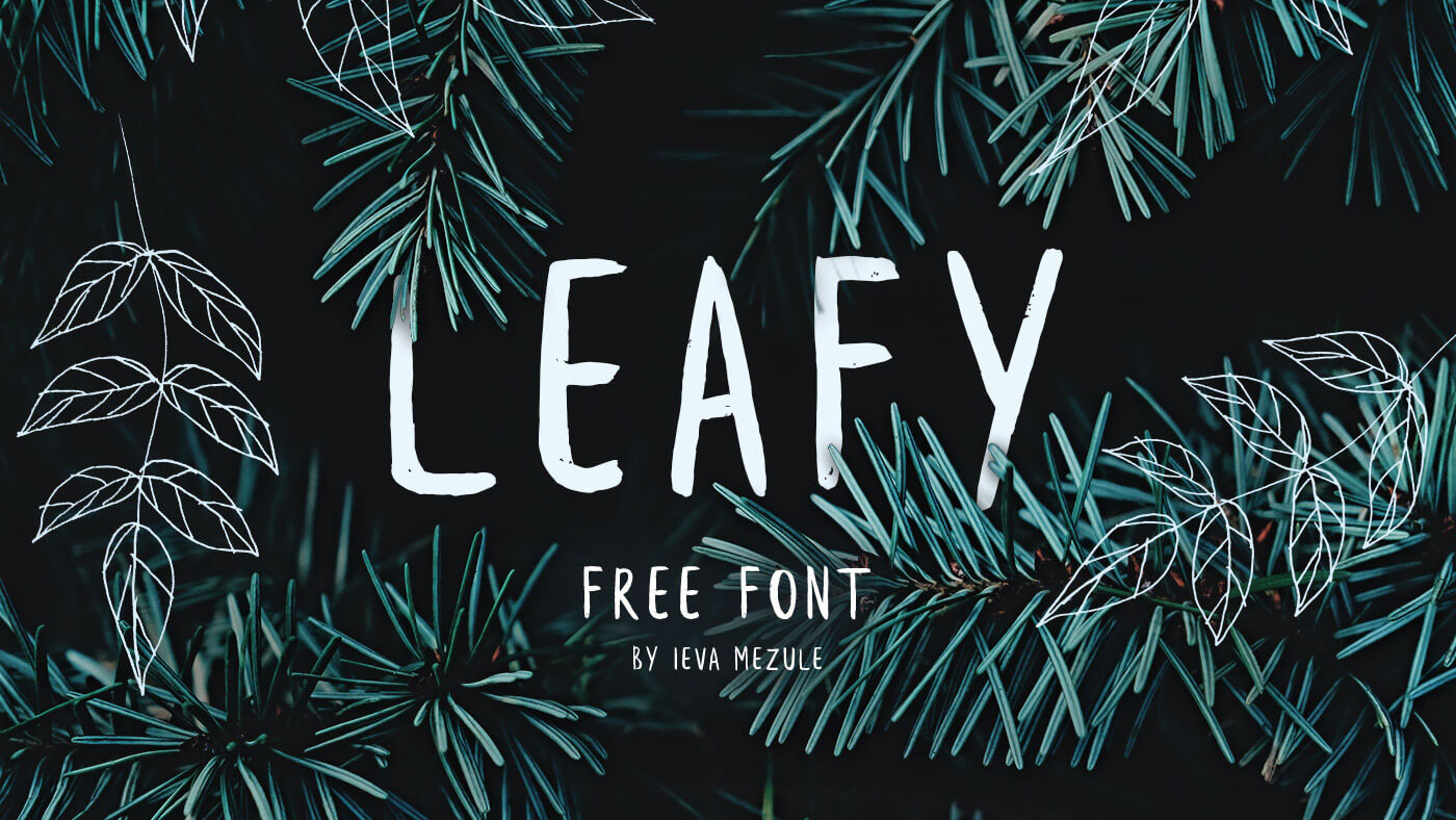 Free brush fonts: Leafy