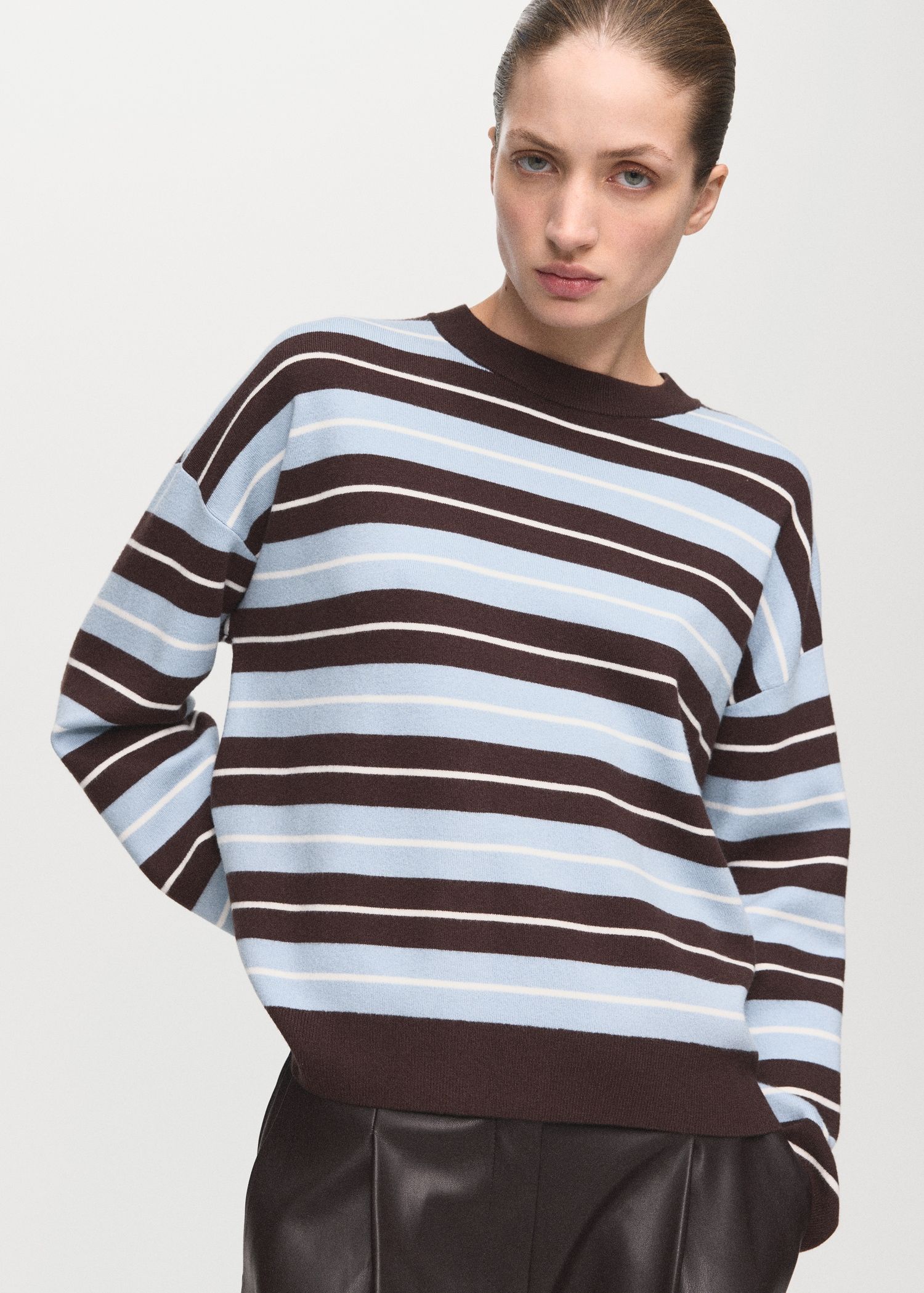 Oversized Striped Sweater - Women | Mango United Kingdom