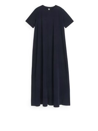 Relaxed T-Shirt Dress - Dark Blue - Arket Gb