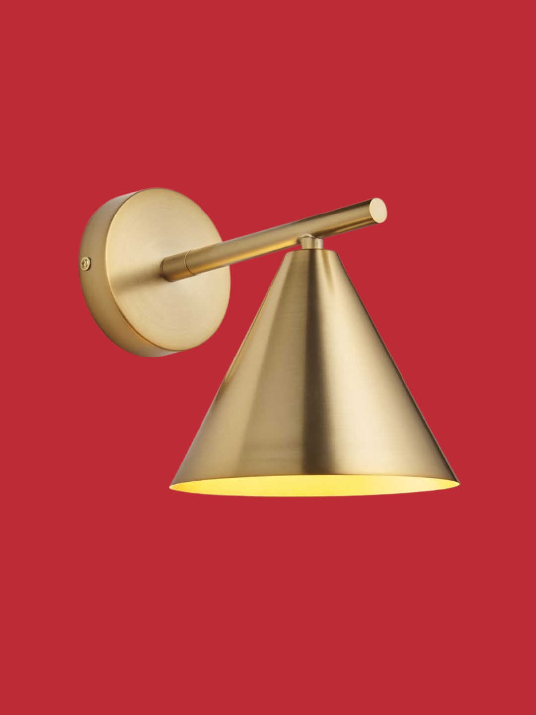 Perch &amp;amp; Parrow, Jutt Wall Light in Warm Antique Brass