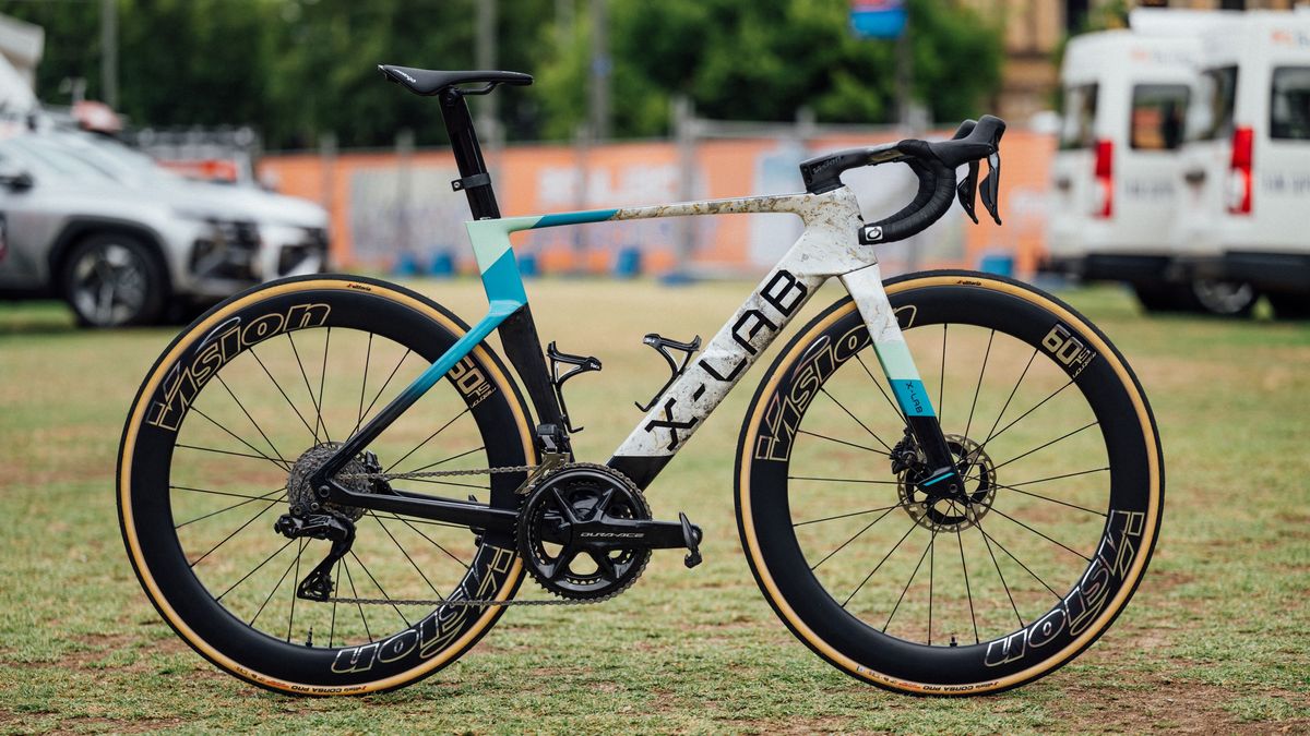  Henok Mulubrhan&#039;s custom X Lab bike on some grass 