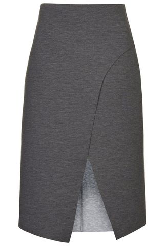 Topshop Long Bonded Curve Skirt, £34