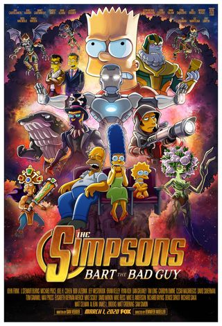 the simpsons avengers endgame parody poster