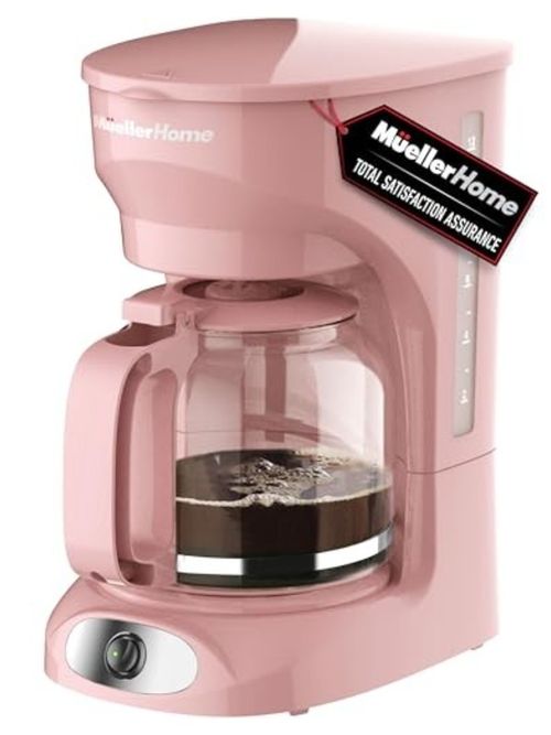 Mueller Home 12-Cup Pink Coffee Maker