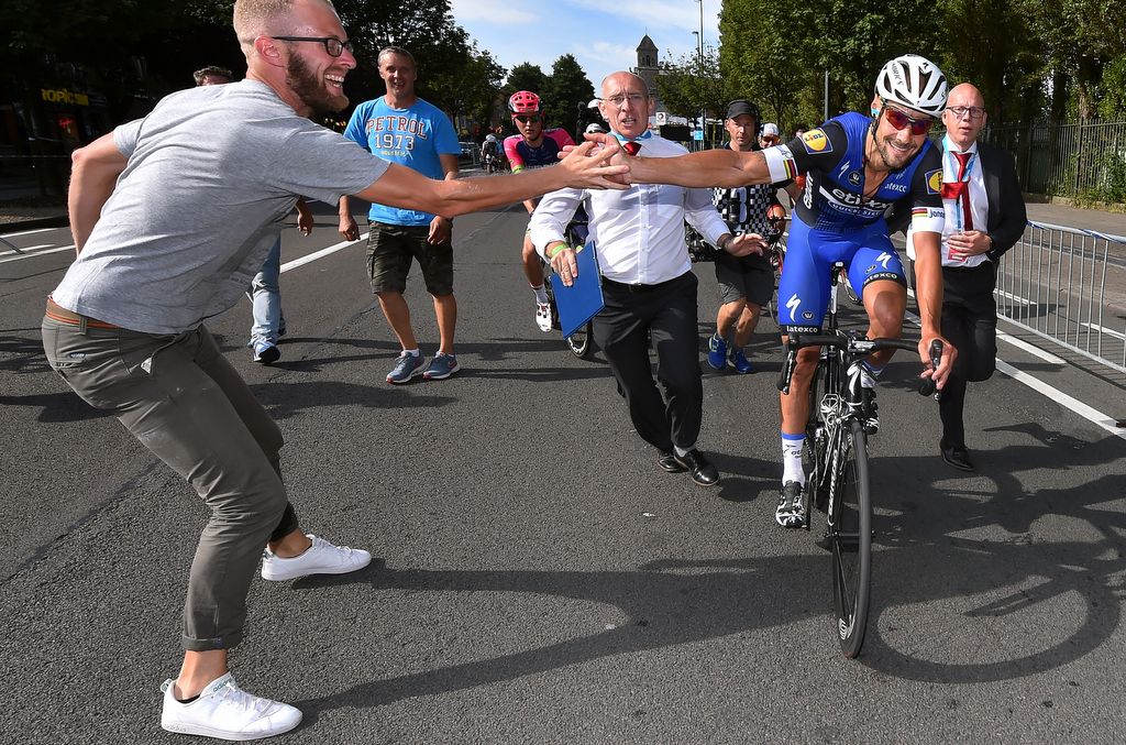 Celebration time for Tom Boonen (Etixx-QuickStep)