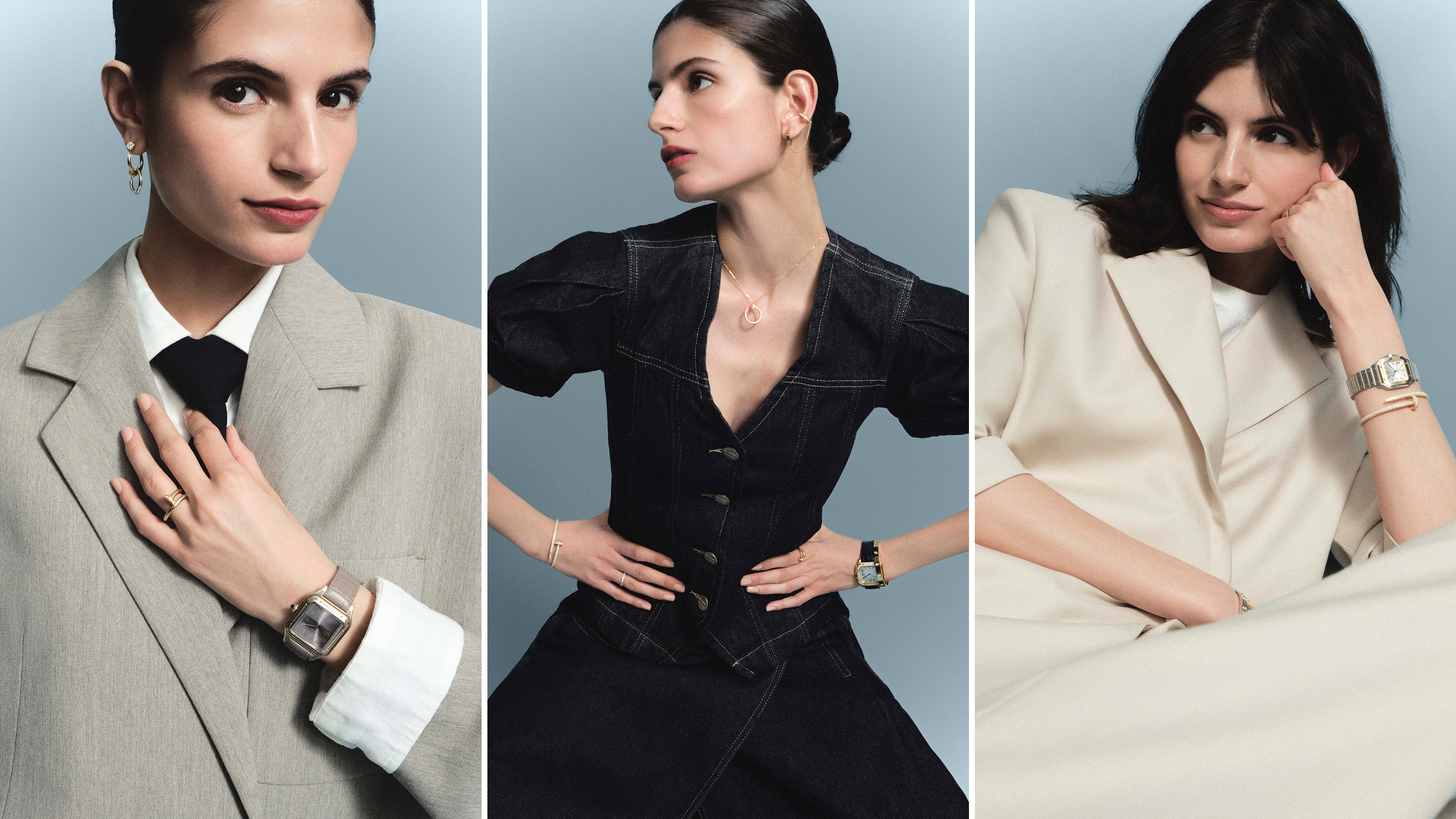 Model in Cartier shoot