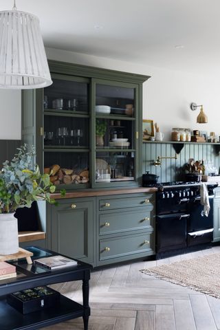Second-hand Shaker kitchen in green, including appliances, Used Kitchen Exchange