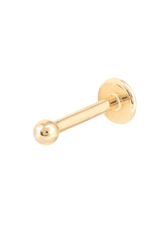 Solid Gold Small Ball Piercing Stud