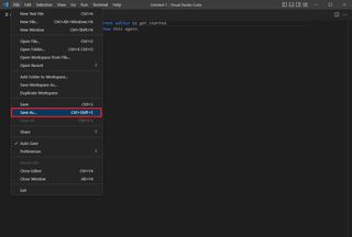 VS Code create new ps1 file