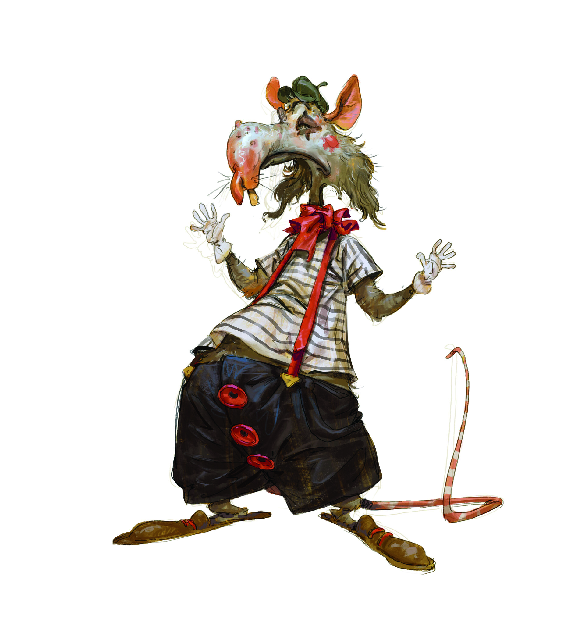 Character design for a rat character