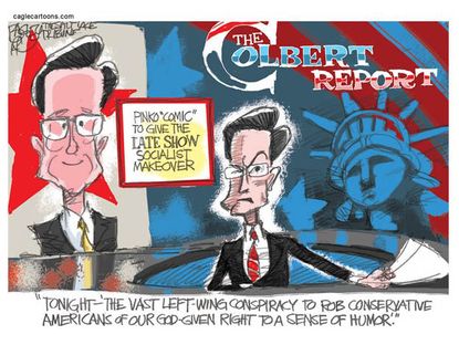 Editorial cartoon Stephen Colbert
