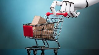 Robot Pushing a Shopping Cart
