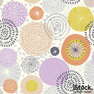 Vector seamless pattern with ink circle textures by Utro Na More. This illustration could be used, for example, as the background for a book cover design