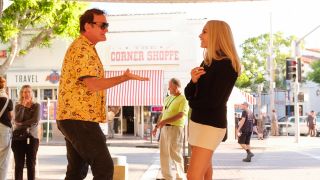 Quentin Tarantino behind the scenes of Once Upon A Time In Hollywood