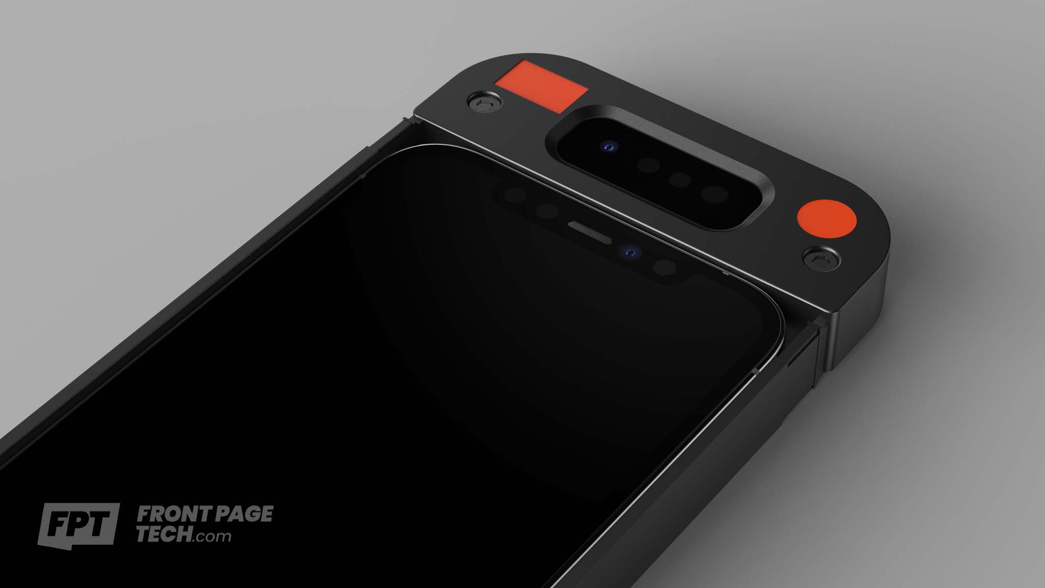 iPhone Face ID prototype case render