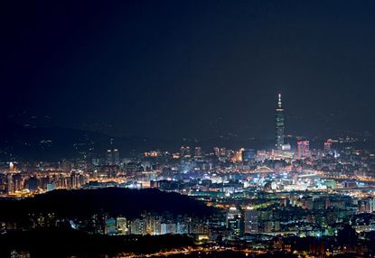 A night view of Taipei, featuring Taipei 101