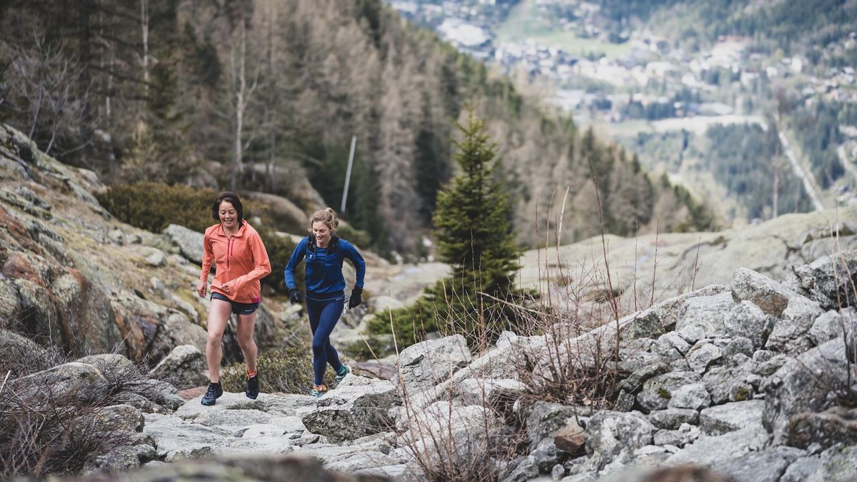 running vert in Chamonix