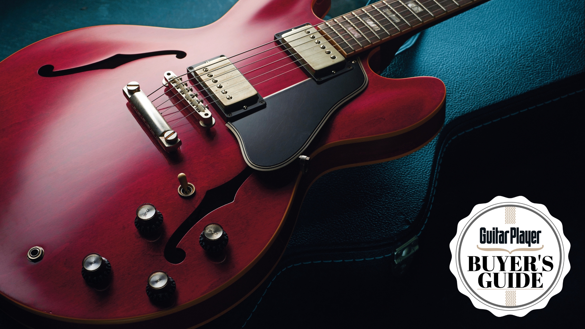 A Gibson ES-335 semi-hollow guitar