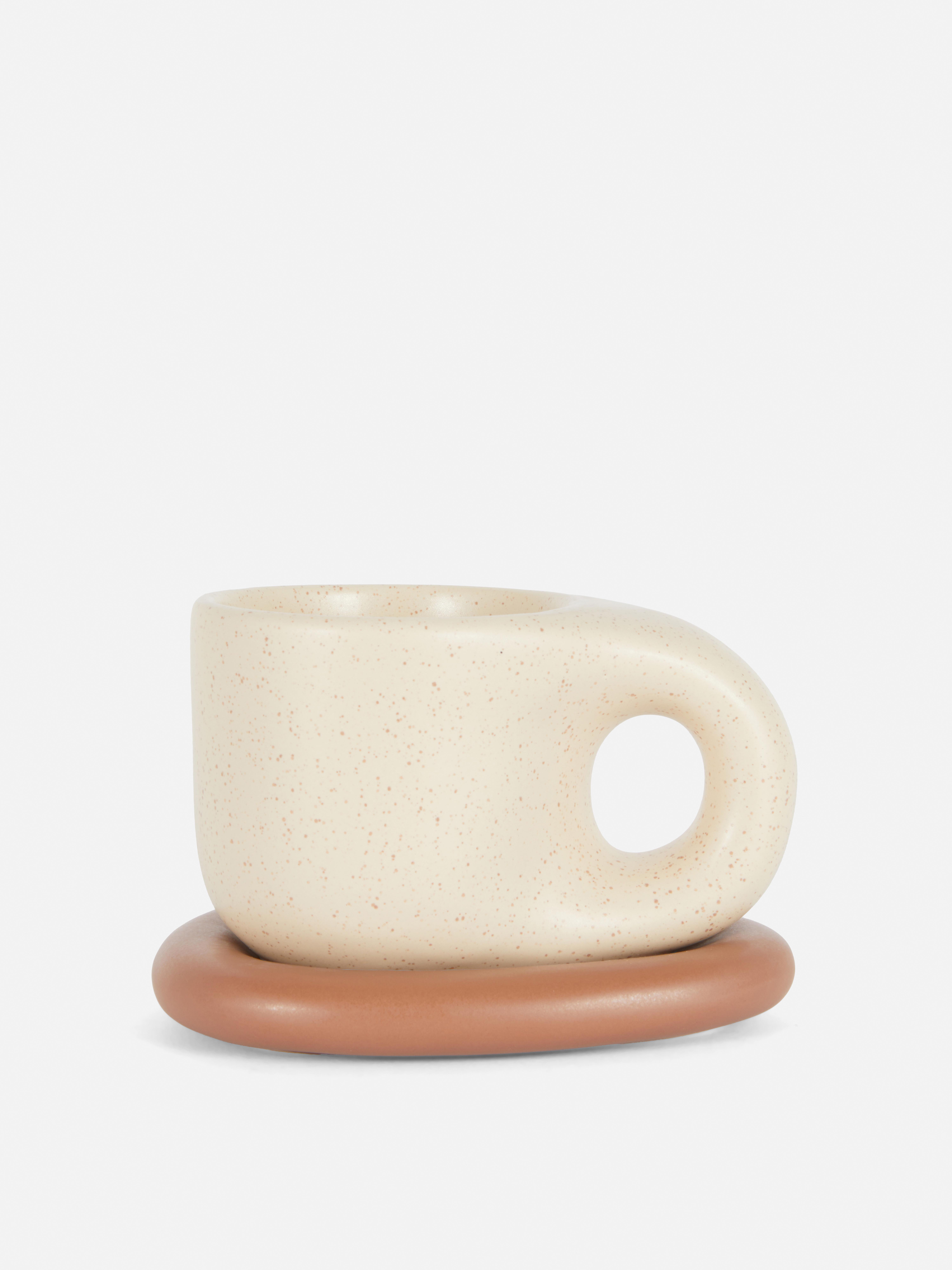 Drip Glaze Cup and Saucer