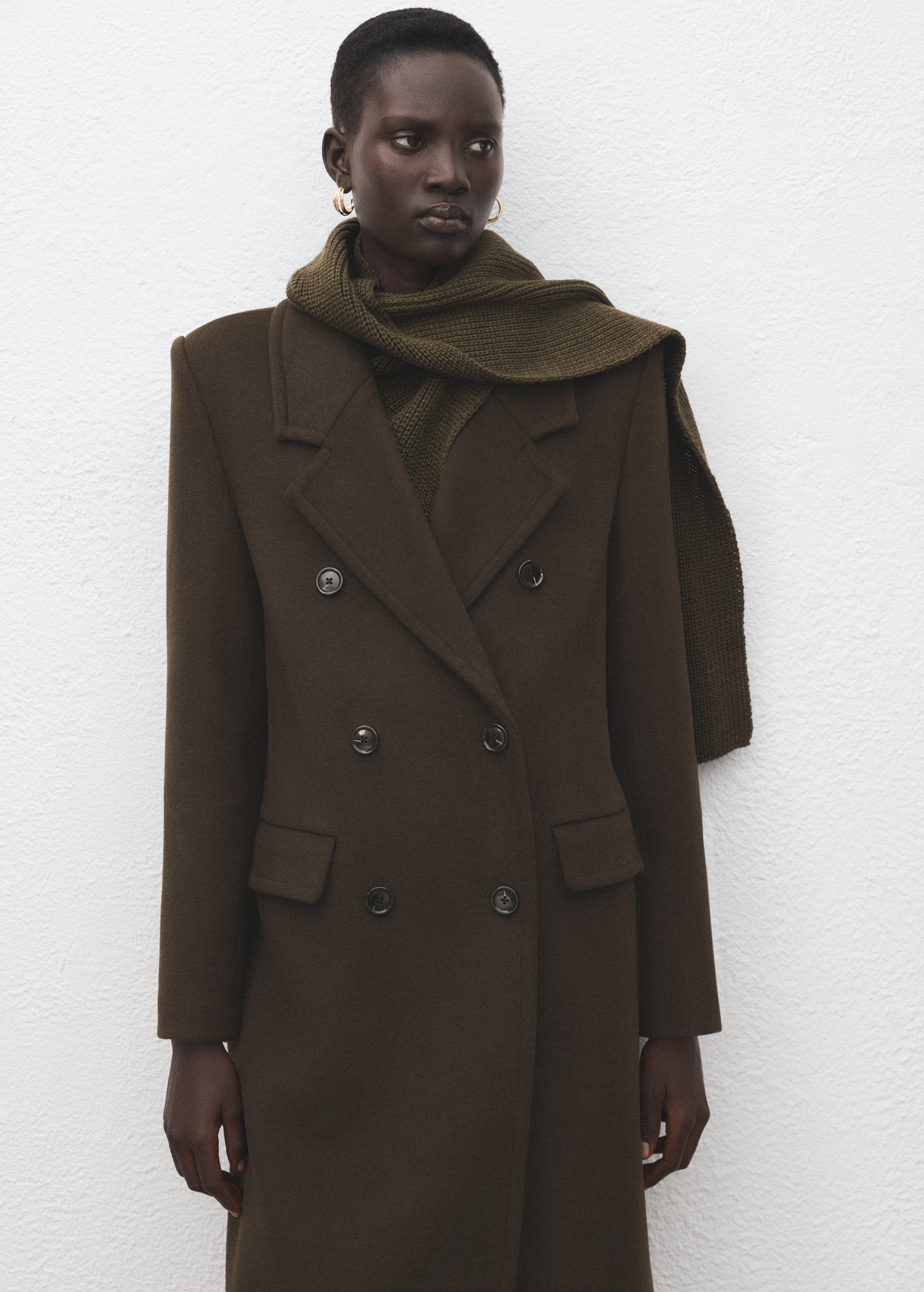 Double-Breasted Wool Coat - Women | Mango United Kingdom