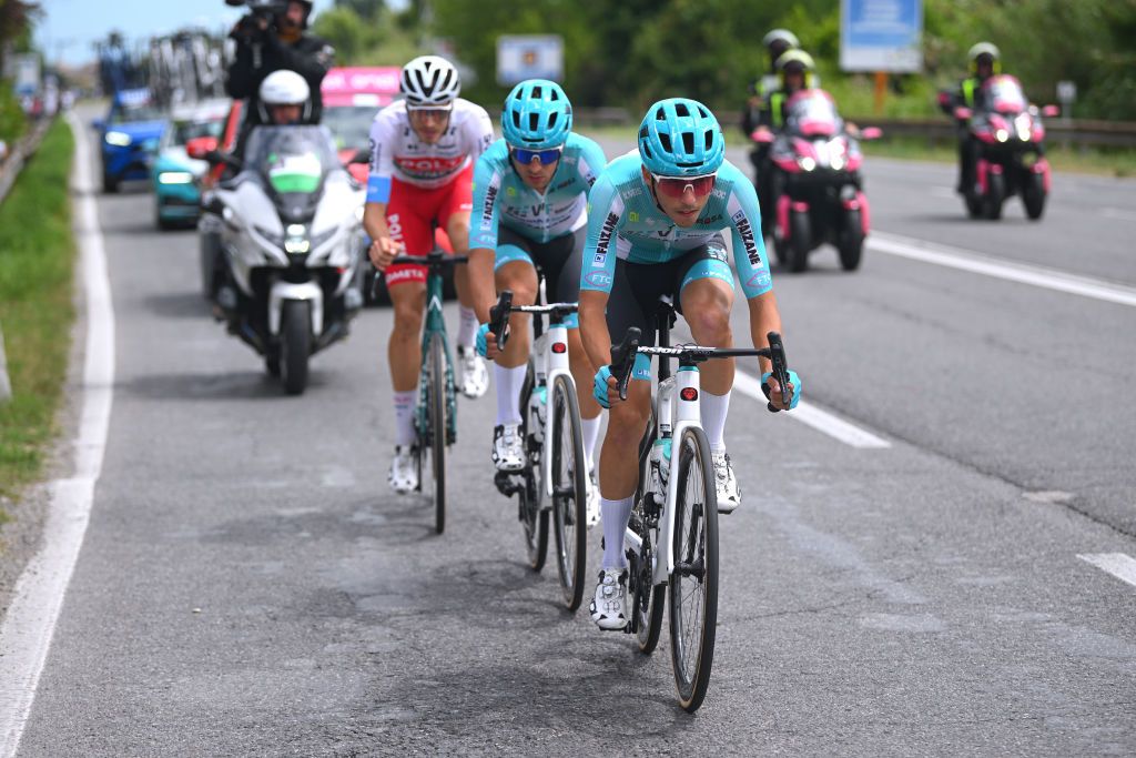CENTO ITALY MAY 17 Manuele Tarozzi of Italy and Team VF Group Bardiani CSF Faizane competes in the breakaway during the 107th Giro dItalia 2024 Stage 13 a 179km stage from Riccione to Cento UCIWT on May 17 2024 in Cento Italy Photo by Dario BelingheriGetty Images