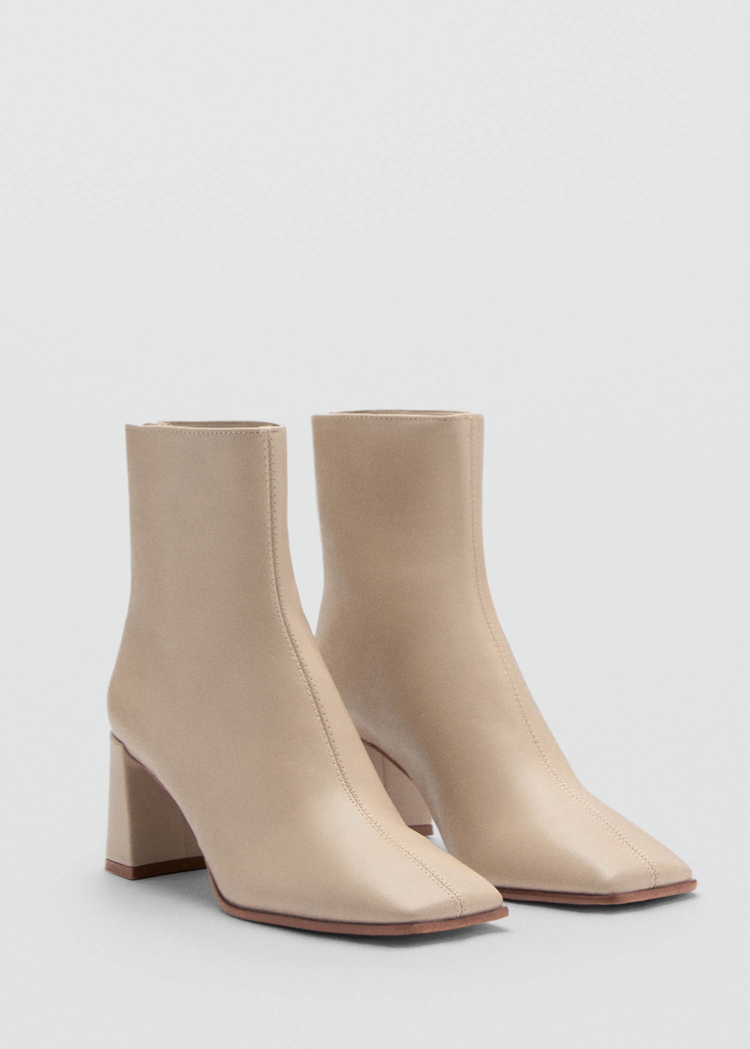 Block Ankle Boots With Square Toe - Women | Mango United Kingdom
