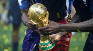 The World Cup trophy