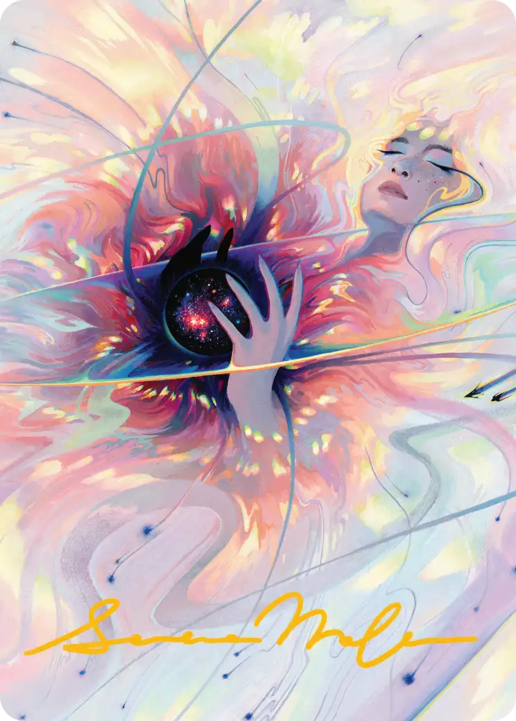 Artwork for the card "Beyond the Quiet" from the Edge of Eternities set in Magic: The Gathering