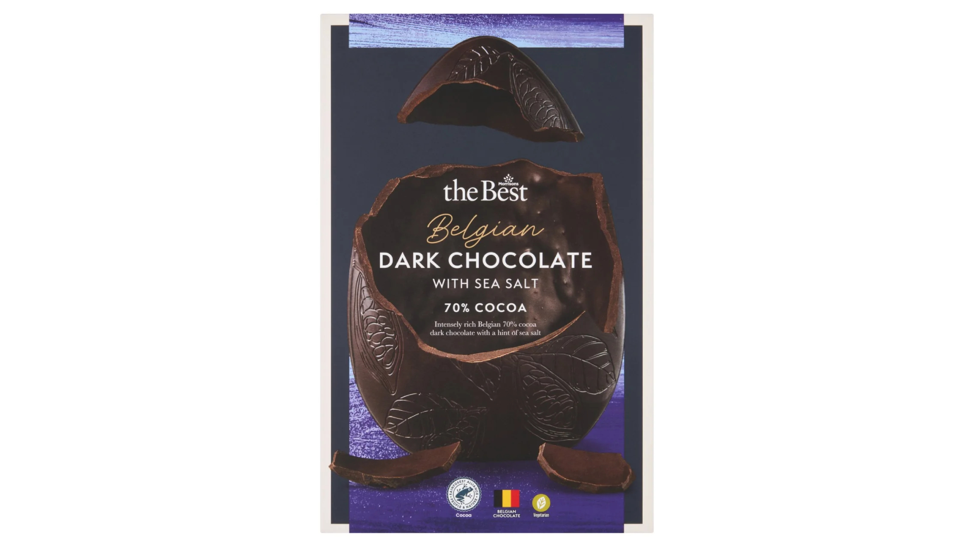 Morrisons dark chocolate easter egg in packaging