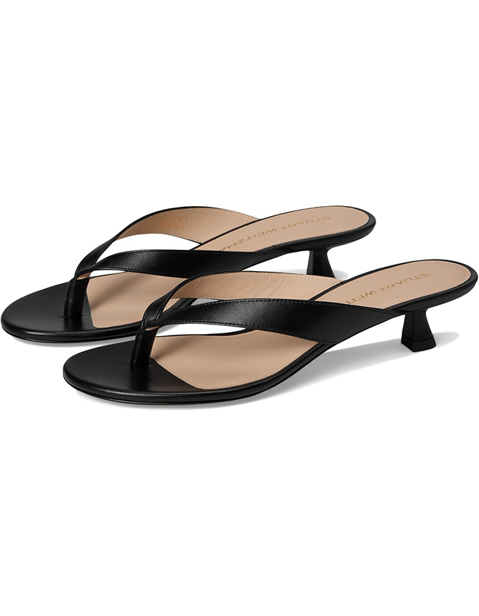 Stuart Weitzman, Stuart Weitzman Women's Rio Sleek Sandals 35 Pump, Black, 8.5
