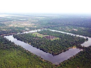 Photo of Angkor Wat with canal