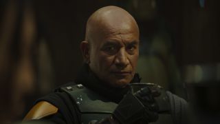 Boba Fett (Temuera Morrison) has a drink on The Book of Boba Fett