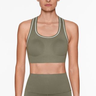 woman wearing sports bra