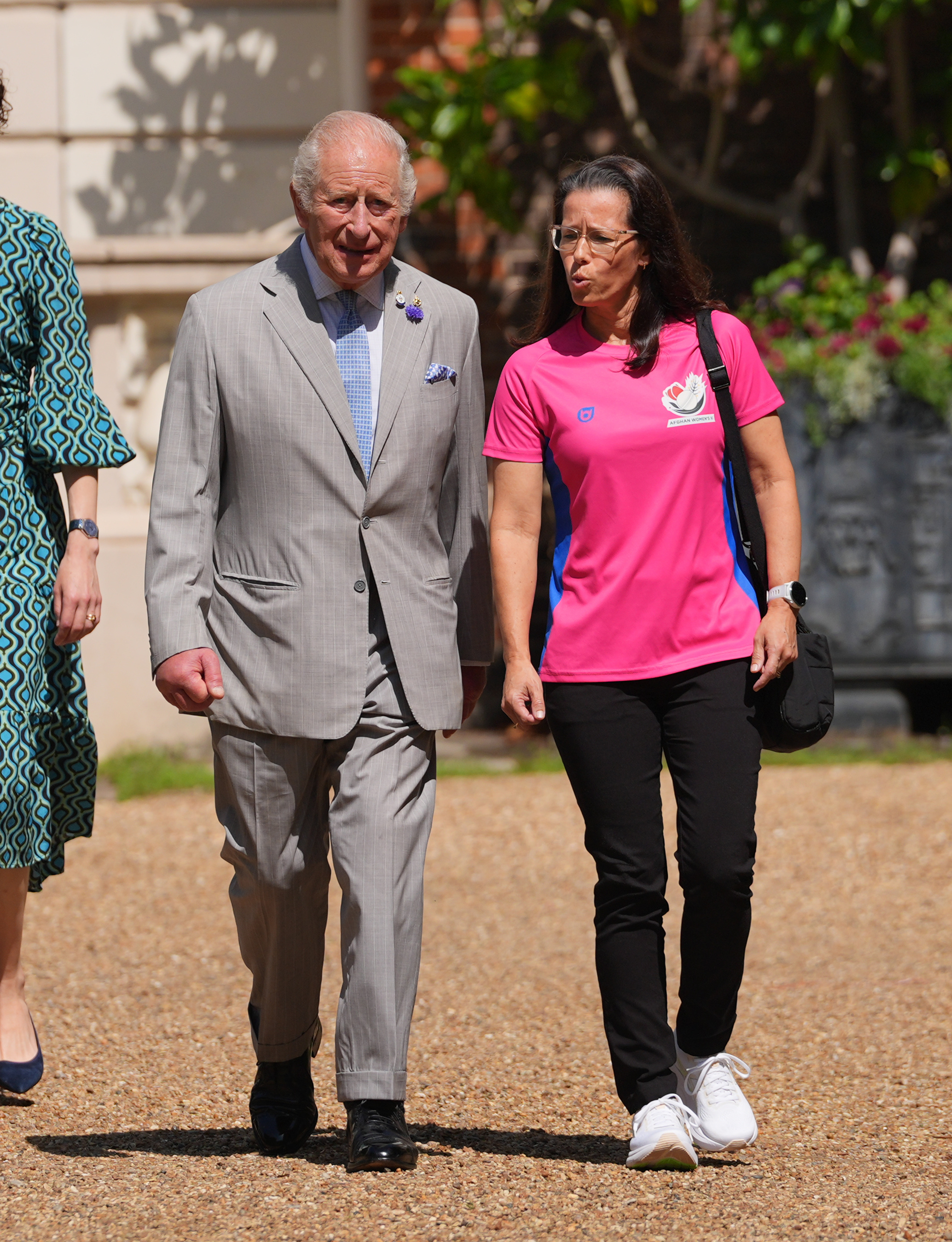 LONDON, ENGLAND - JUNE 24: King Charles III meets members of the Afghan Refugee Women&amp;amp;apos;s Cricket Team at Clarence House on June 24, 2026 in London, England. (Photo by Yui Mok - Pool/Getty Images)