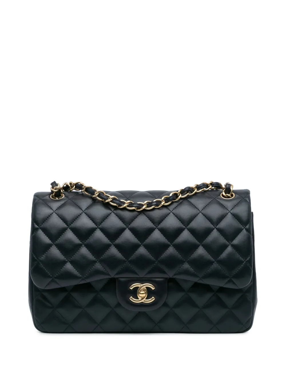 Chanel Pre-Owned 2014-2015 Jumbo Classic Lambskin Double Flap Shoulder Bag | One Size