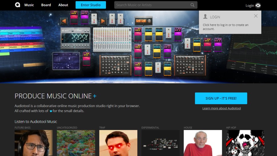 Website screenshot for Audiotool
