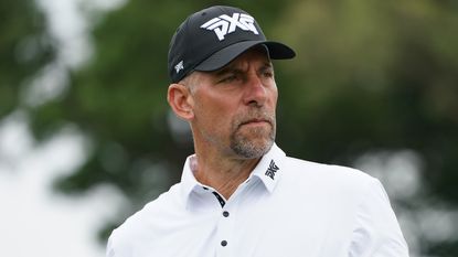 Former MLB pitcher John Smoltz looks on during the final round of the ClubCorp Classic at Las Colinas Country Club on April 24, 2022 in Irving, Texas
