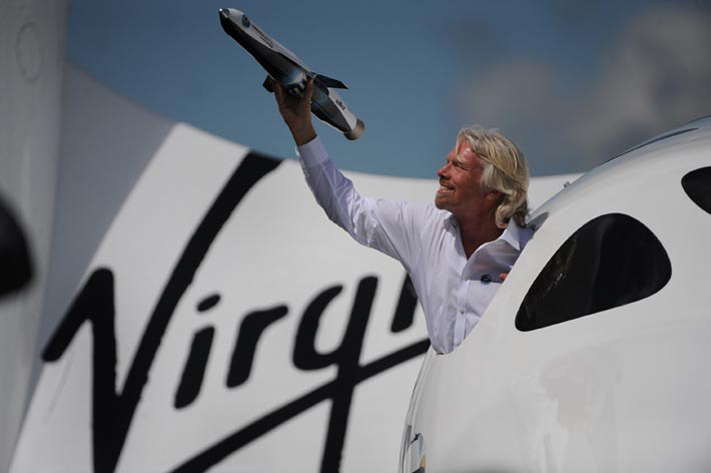 Sir Richard Branson and LauncherOne Model