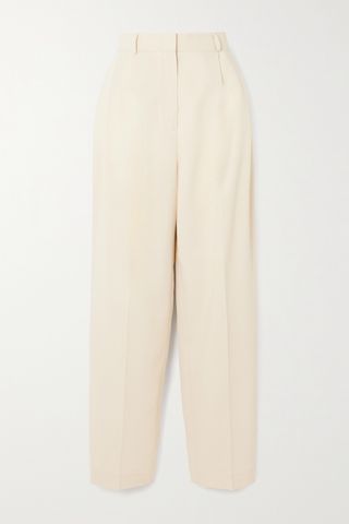 Woven Pleated Tapered Pants