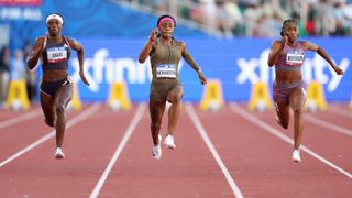 Tamari Davis, Sha&#039;Carri Richardson, and Melissa Jefferson compete in the women&#039;s 100m ahead of the 2024 Olympic Games.