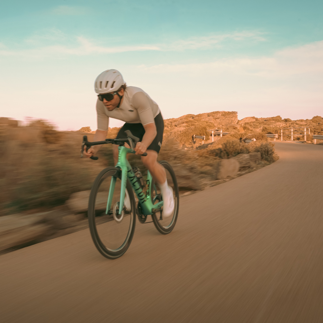 Factor Monza bike being ridden by a male cyclist