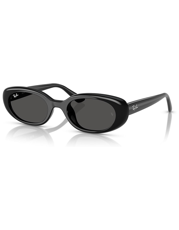 Ray-Ban, Ray-Ban Rb4441d Oval Sunglasses, Black/dark Grey, 53 Mm