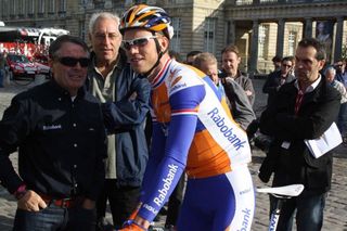 Lars Boom (Rabobank) was in confident mood before the start.