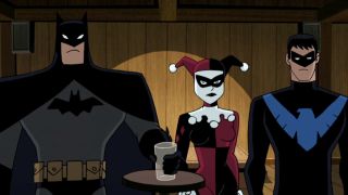 Batman, Harley Quinn, and Nightwing in Batman and Harley Quinn