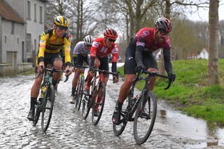 Ian Stannard (Team Ineos) leads the way at the 2020 Omloop Het Nieuwsblad