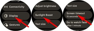 How to adjust screen timeout on a Google Pixel Watch